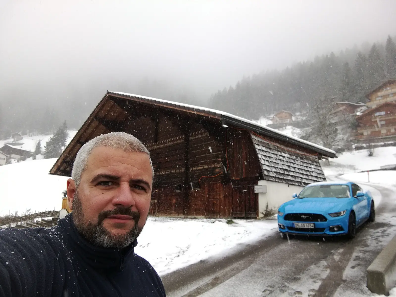 Manuel en un paisaje nevado