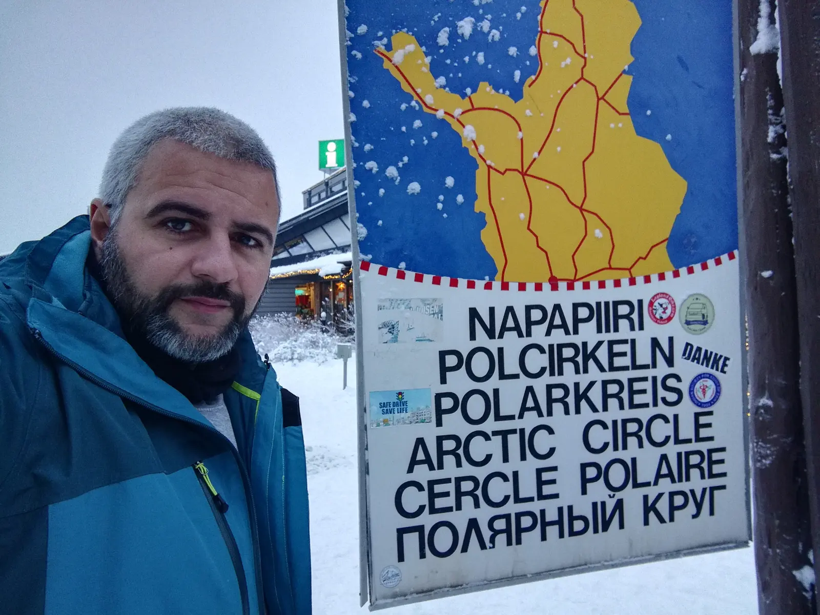 Manuel durante un viaje al círculo polar ártico