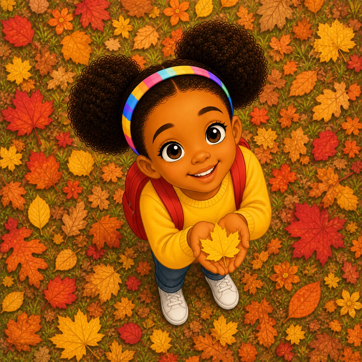 Salimata paseando en otoño